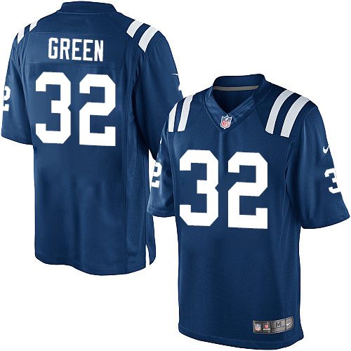 Men's Limited T.J. Green Nike Jersey Royal Blue Home - #32 NFL Indianapolis Colts